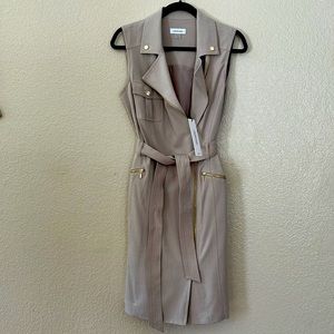 Women’s Calvin Klein dress, size 10, khaki color, polyester. New